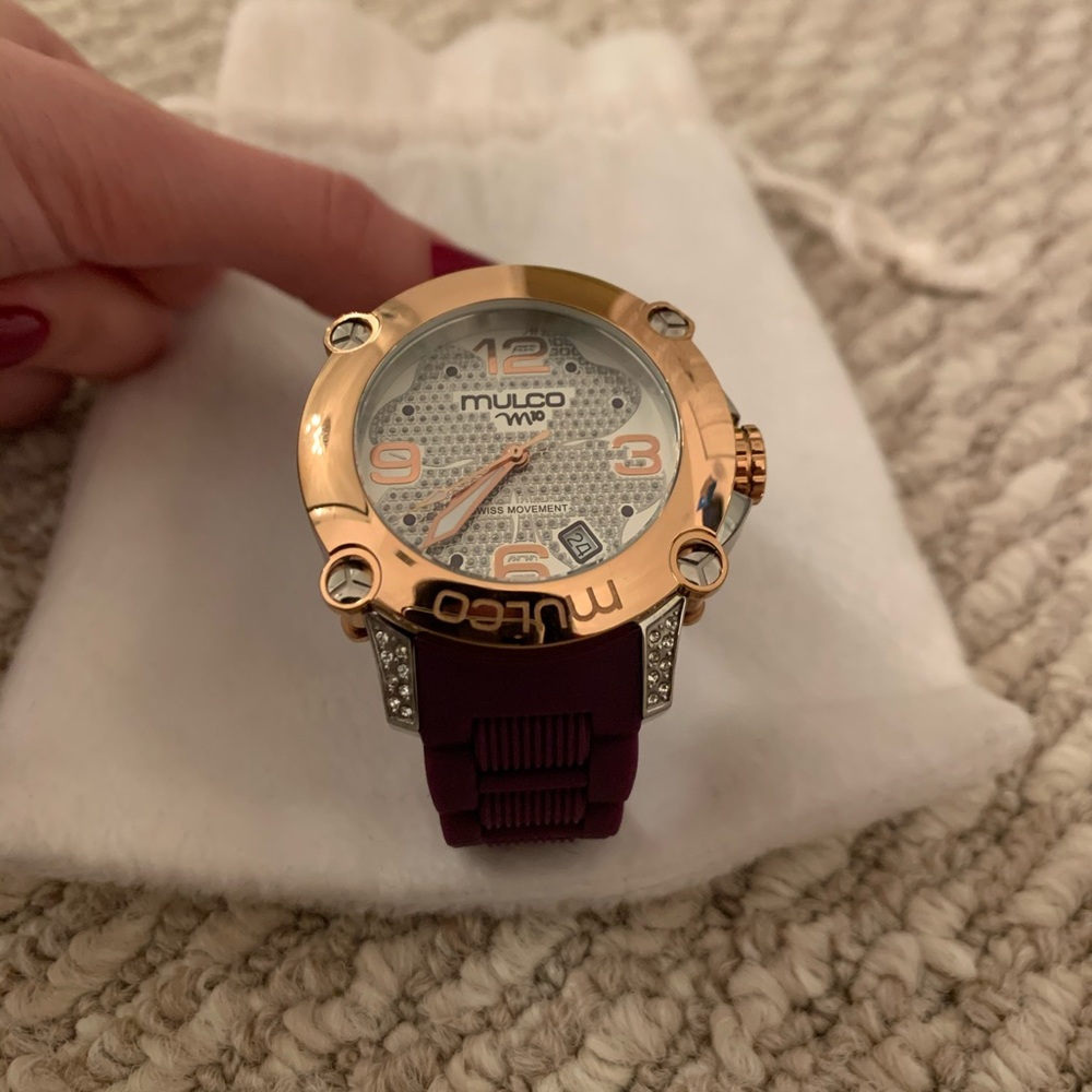 MULCO M10 WATCH PURPLE AND ROSE GOLD